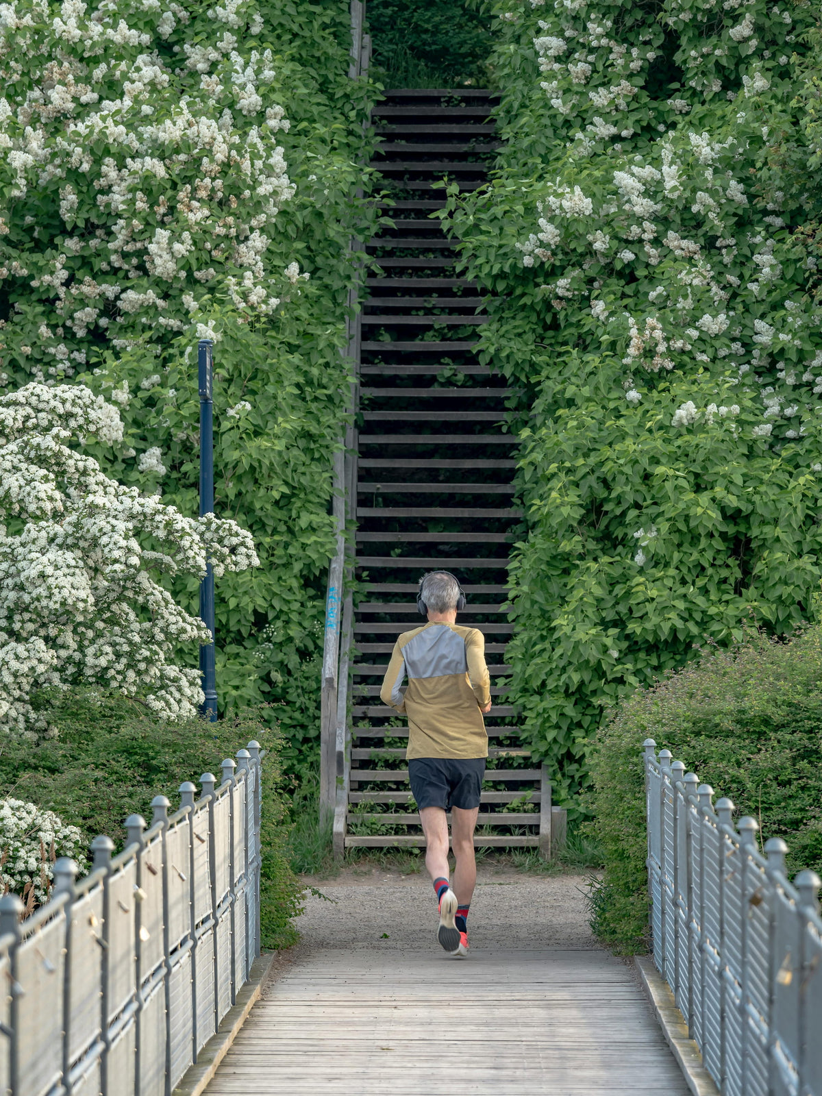 longevity man running working out exercise